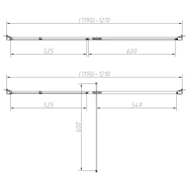 Душевая дверь Vincea Slim-N VDP-4SN120CLGM 120x195 см, профиль воронёная сталь/стекло прозрачное 2