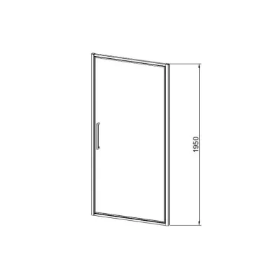 Душевая дверь Vincea Slim 8mm VDP-4SL900CLB 90x195 см, профиль чёрный/стекло прозрачное 1