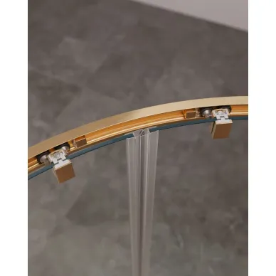 Душевой уголок Cezares Molveno MOLVENO-R-2-90-C-BORO-IV 90x90 профиль брашированное золото/стекло прозрачное 3