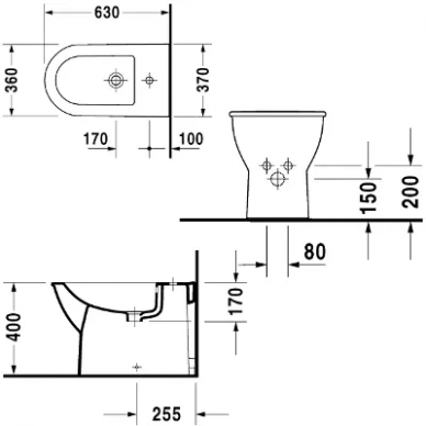 Биде напольное Duravit Darling New (225110) 1