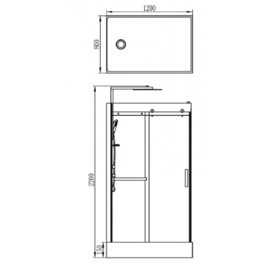 Душевая кабина Orans French Charm (SR-8629 ED) (120х80) 2