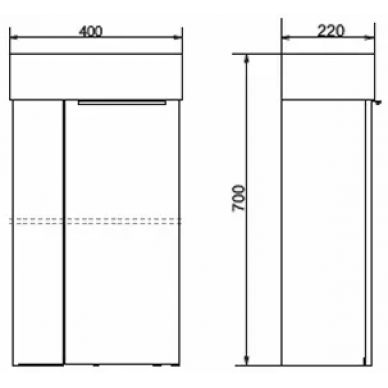 Тумба для ванной Comforty Асти 40 (40x70x22 см), дуб темно-коричневый 8