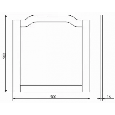 Зеркало Comforty Версаль-90 (90x90 см), белый ясень 1