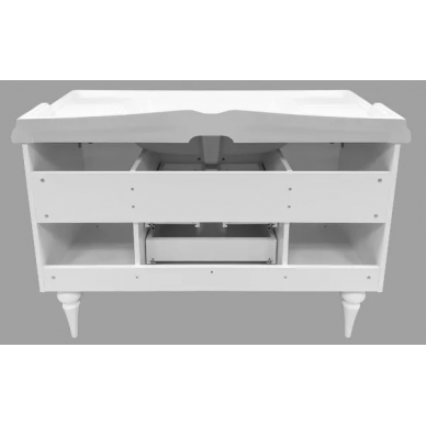 Тумба для ванной Comforty Монако-120 (120x85x49.5 см), белый глянцевый 5