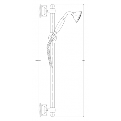 Душевая штанга Ponsi Stilmar Chrome (PON 376..ST.CR), с душем 1