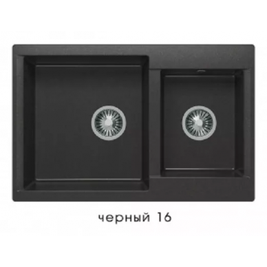 Мойка кухонная Polygran Brig -772 черный № 16 0