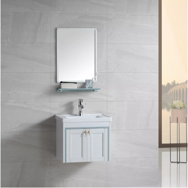 Тумба с раковиной River Amalia 505 BU (50.5 см) + зеркало (44x60 см) 0