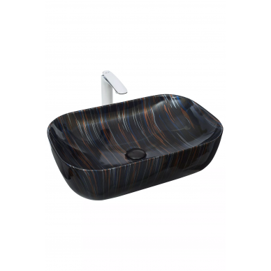 Раковина накладная Welt Wasser Elbach 2143P K501 (61см) разноцветный мрамор 0