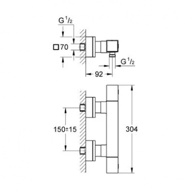 Термостат для душа Grohe Grohtherm Cube (34488000) 1