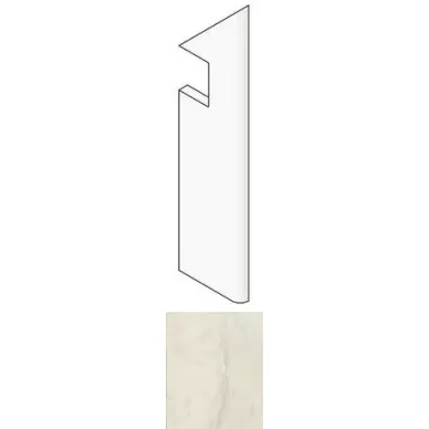 AGGX Marvel Calacatta Perla  Battiscopa Sag. Dx Lappato 7.2x30 0