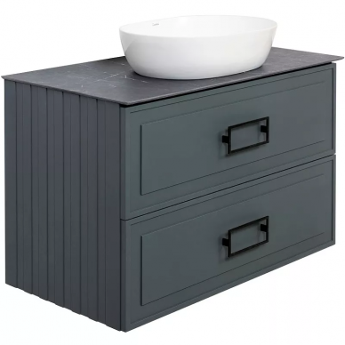 Тумба для ванной La Fenice Cubo TWIN 80 (FNC-01-CUB-G-80-2) Grigio 8