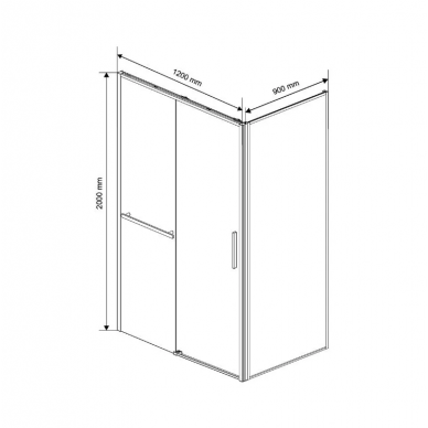 Душевой уголок Vincea Slim Soft (VSR-1SS9012CLG) 120х90х200 см, профиль брашированное золото/стекло прозрачное 3