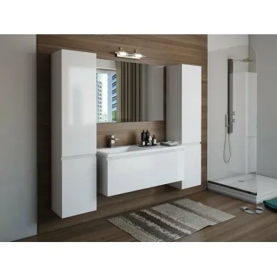 Тумба с раковиной Эстет Dallas Luxe 115 L (ФР-00002302) (левая) подвесная, 1 ящик, белая 5
