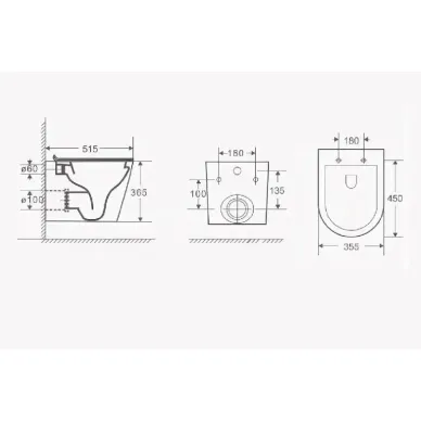 Инсталляция Grohe Rapid SL + унитаз Azario Grado безободковый c сиденьем микролифт + клавиша хром 5