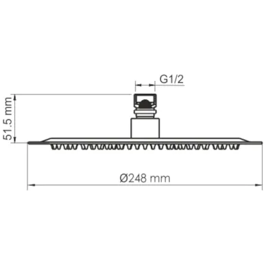 Верхний душ Wasserkraft Elbe 7400 (A258) черный матовый 1
