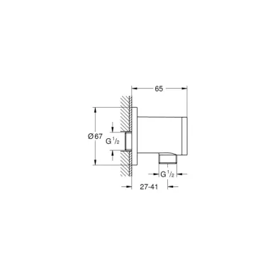 Шланговое подключение Grohe Tempesta 28671001 хром 3