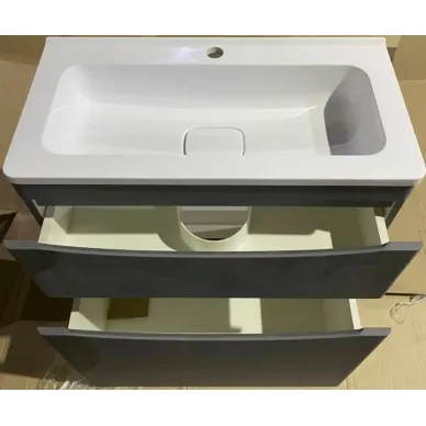 Тумба для ванной Style Line Бергамо Мини СС-00002315 80 см напольная, антискрейтч серый 5
