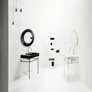 Laufen Kartell Зеркало круглое d=78см, настенное, без подсветки, цвет: черный 3.8633.1.091.000.1 6