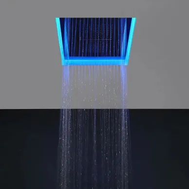 Antonio Lupi Душевая система Meteo XXL 100x75x11 см, с подсветкой LED, цвет: полированная сталь METEOXXL_BAL 9