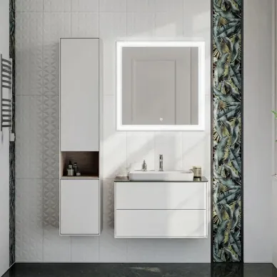 Kerama Marazzi PLAZA Modern Тумба подвесная 80x48см, 2 ящика, цвет: белый PLB.M.80.2\WHT.V 5