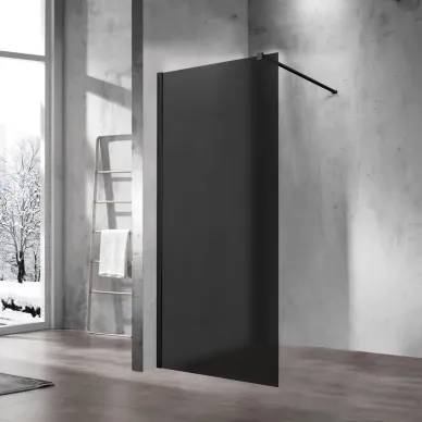 Душевая перегородка Vincea Walk-In VSW-1H900GFB 90x200 см, профиль чёрный/стекло тонированное 0