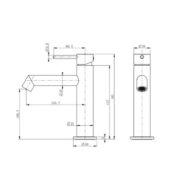 Смеситель для раковины Wonzon & Woghand WW-H1063-MW белый матовый 1