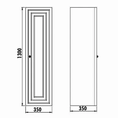 Пенал Creavit Kayra KY2130.01.MAN 35 см, подвесной, антрацит 2