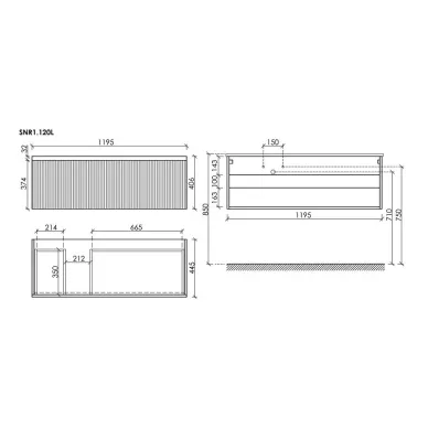 Тумба для ванной Sancos Snob R 1.0 SNR1.0120LW левая, 120см, bianco 7