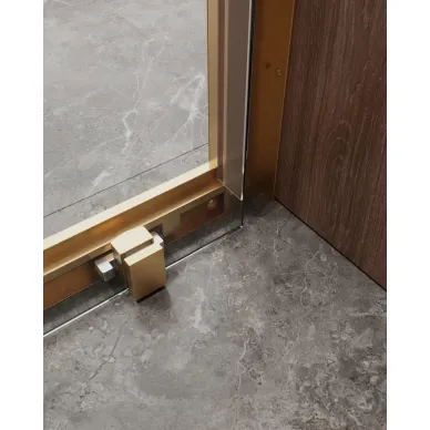 Душевая дверь Cezares Molveno MOLVENO-BF-1-120-C-BORO-IV 120х195, профиль брашированное золото/стекло прозрачное 4