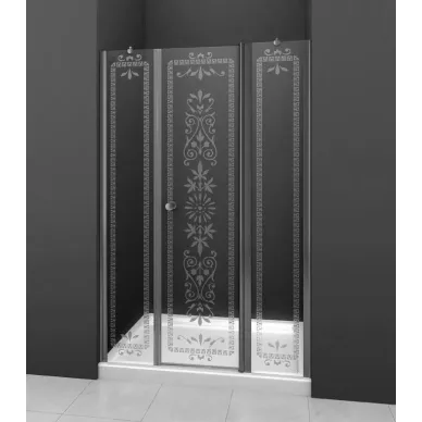 Душевая дверь Cezares Royal Palace B13 (210 см) (90+60/60) прозрачное стекло с матовым узором (хром) 0