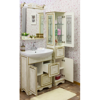 Тумба для ванной Sanflor Адель 65 (белый/золото) 9