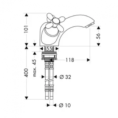 Смеситель для раковины Hansgrohe Axor Carlton (17032000) 1