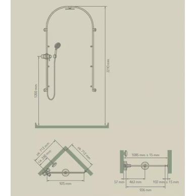 Душевая панель Pharo Shower Arc 26396 5