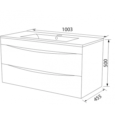 Тумба для ванной Iddis Cloud (100 см) (CLO10W1i95K) белая 5