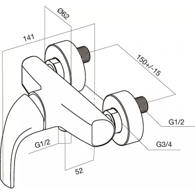 Смеситель для душа AM.PM Sense (F7520032) 1