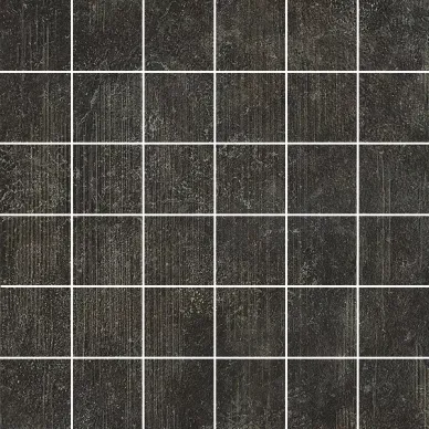 Sybarum 7.0 Black Scavato Mosaico 29.75x29.75 0