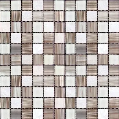 MSD-428 (MSDH-428) мозаика Стекло+Мрамор 25,8х25,8 300x300 0