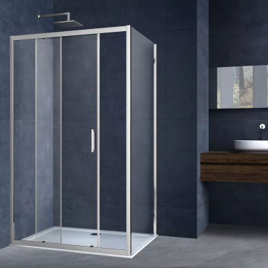 Душевой уголок Vincea Alpha (VSR-3AL8013CL) 130х80х190 см, профиль хром/стекло прозрачное 9
