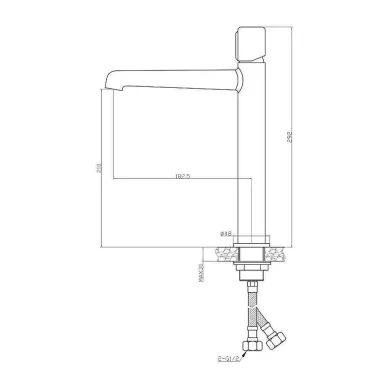 Смеситель для раковины BelBagno Uno (UNO-LMC-ORO-W0) без донного клапана, золото 5