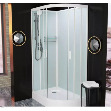 Душевая кабина Frank 400 (F412L White) без крыши, 120х80х215 см 7
