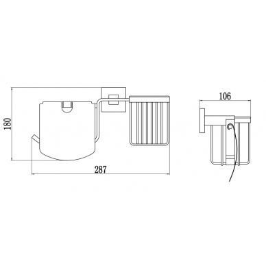 Держатель туалетной бумаги и освежителя Savol 65с (S-L06551C) бронза 1