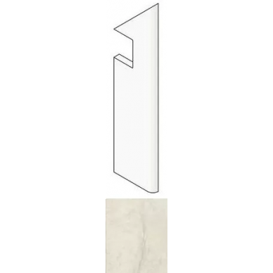 AGG8 Marvel Calacatta Perla  Battiscopa Sag. Dx Silk 7.2x30 0