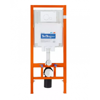 Инсталляция BelBagno BB002-80 в комплекте с унитазом Cezares Stylus-Tor, крышкой микролифт, кнопкой смыва (белая) 5
