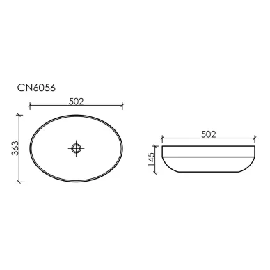 Раковина накладная Ceramicanova Element (CN6056MC) (50.2 см) капучино матовая 5