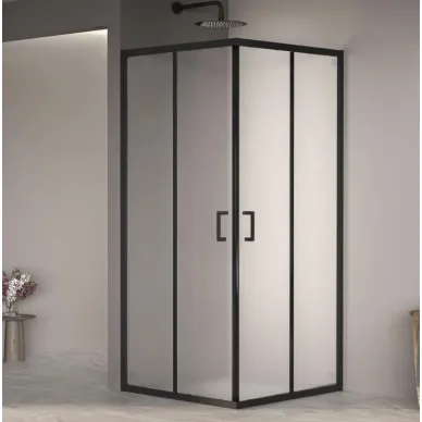 Душевой уголок RGW Passage PA-030B (80x80) профиль чёрный/ стекло матовое-сатинат 0