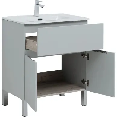Тумба для ванной  Aquanet Алвита New 303899 70 см, серый матовый 6