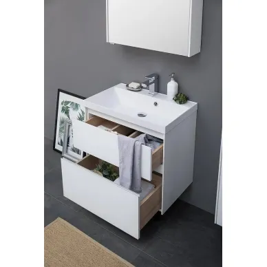 Тумба для ванной Aquanet Гласс 206700 70 см, белая 5