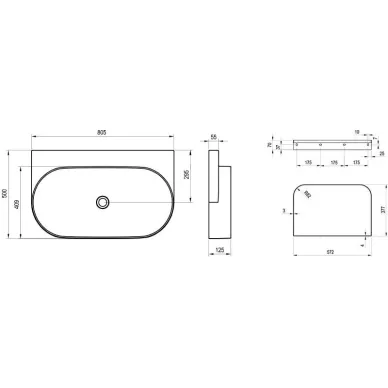 Раковина Ravak Yard 800 XJX01080000 белая 5