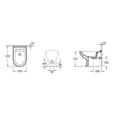 Биде напольное Villeroy & Boch Hommage (744200R2) 1