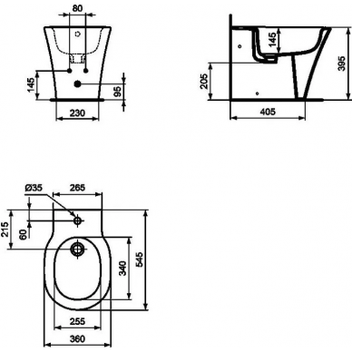 Биде напольное Ideal Standard Connect AIR (E233401) 1